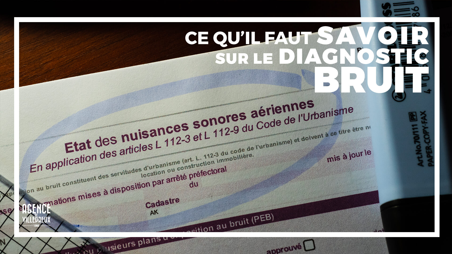 diagnostic bruit a savoir pour vendre ou louer